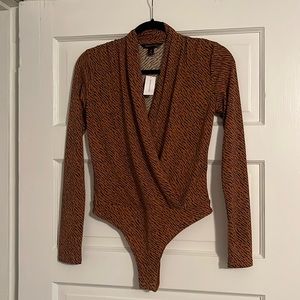 Animal print bodysuit. Banana republic. XS. NWT